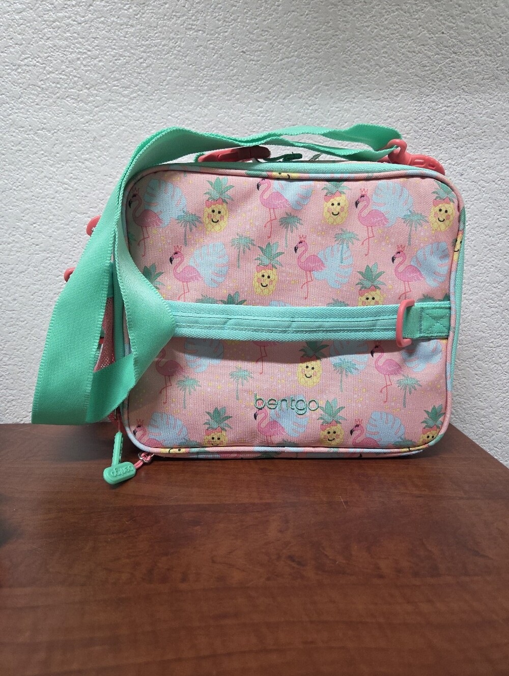 Bentgo Pink Pineapple & Flamingo Kids Lunch Bag Nwt